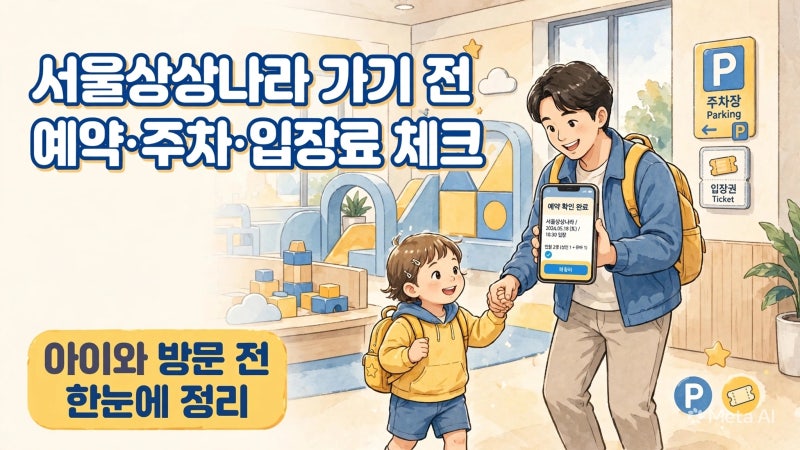 서울상상나라 예약·주차·입장료 총정리: 아이와 가기 전 체크리스트
