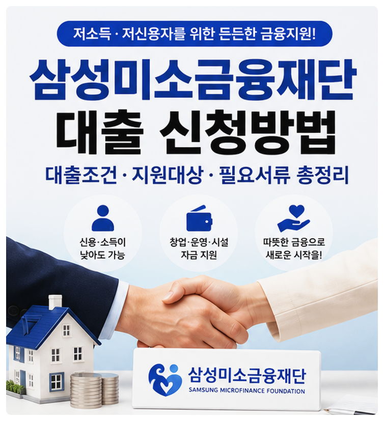 삼성미소금융재단 대출조건 및 신청 절차, 저신용·저소득자를 위한 금융지원 안내