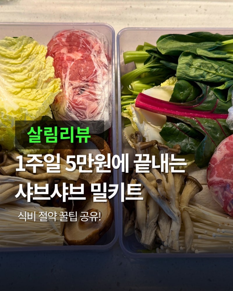초간단 샤브샤브 밀프랩 만드는법!_1주일 5만원으로 만든 식비절약 꿀팁