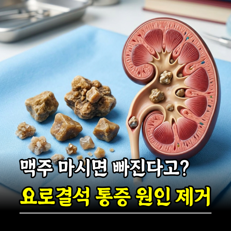 맥주 마시면 빠진다고?! 요로결석 통증 원인 제거방법