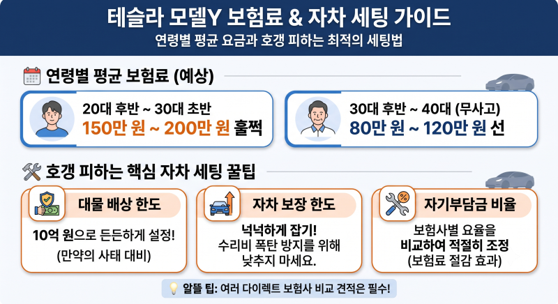 테슬라 모델Y 보험료 200만 원 훌쩍? 호갱 피하는 다이렉트 가입 꿀팁