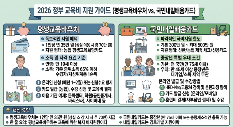 2026 국민내일배움카드 중장년 자격 조건! 45세 이상 중년 학원비 최대 500만 원 국비지원 받는 ....