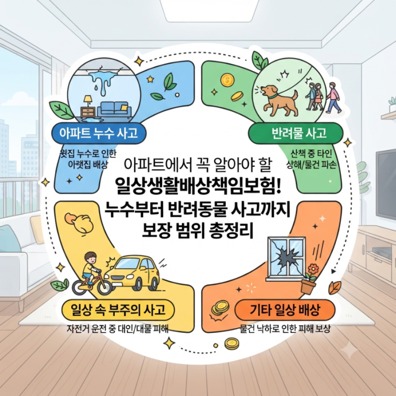 아파트 꼭 알아야 할 일상 배상책임보험 누수부터 어디까지 보상될까?