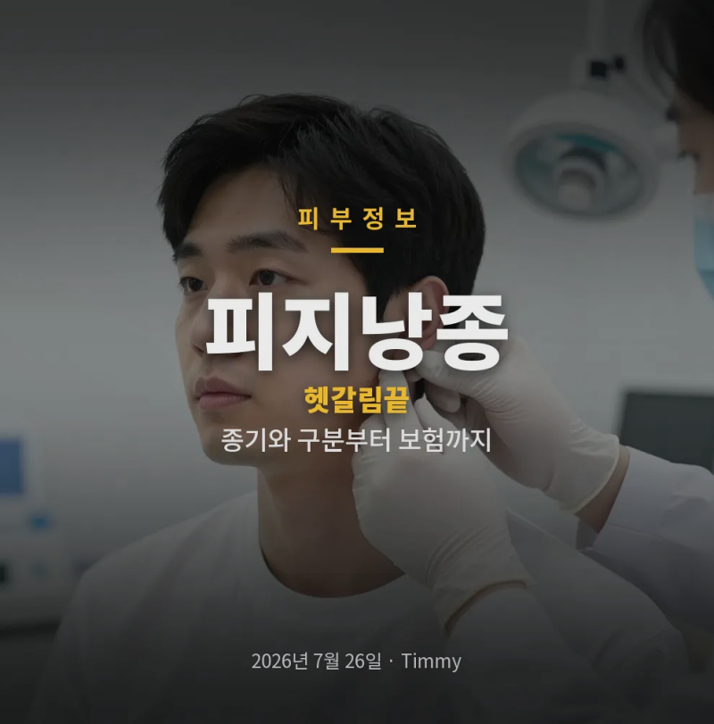 피지낭종 얼굴·귓볼·사타구니에서 헷갈릴 때 보는 제거와 보험 포인트