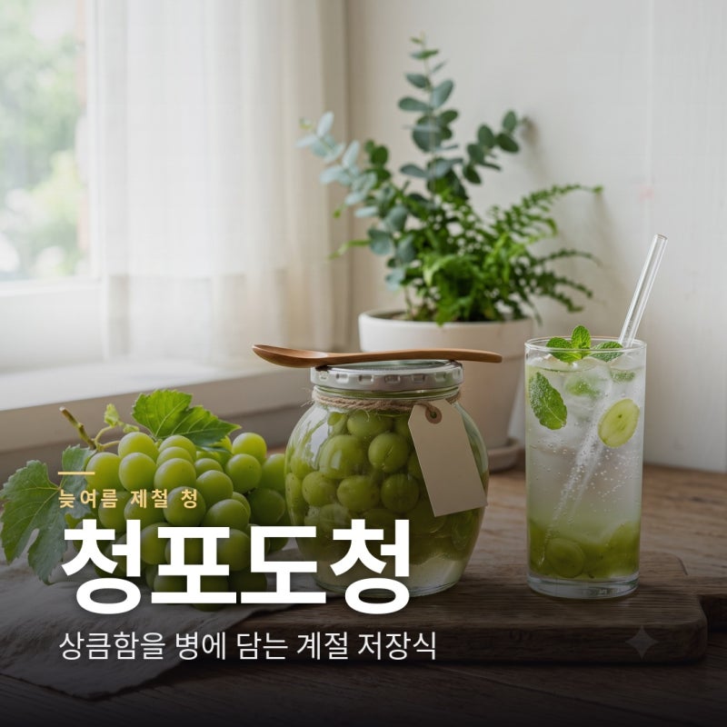 청포도청 만드는 법 늦여름 제철 과일로 담그는 홈카페 레시피