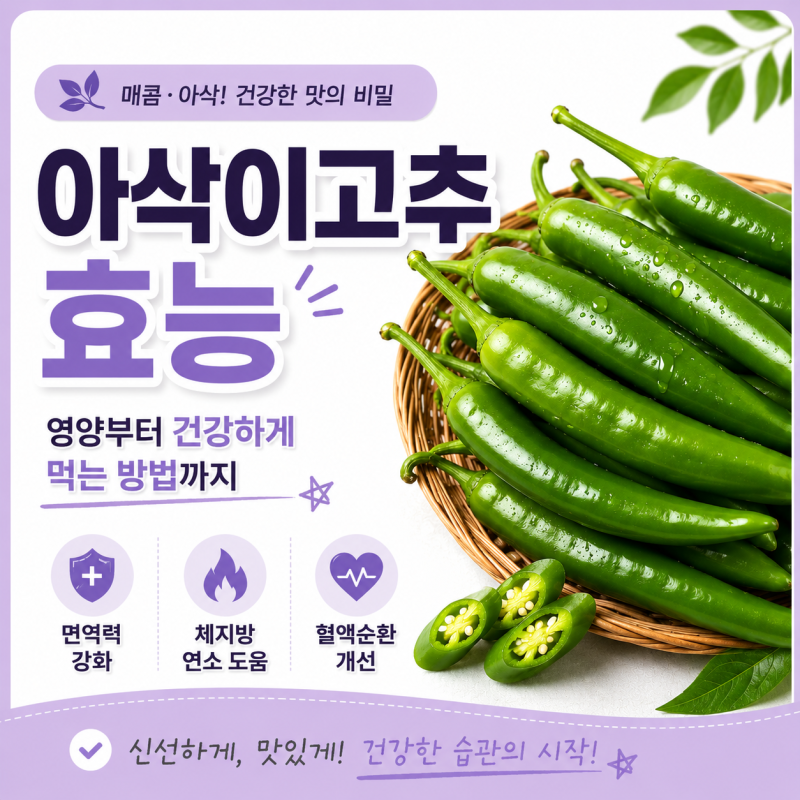 아삭이 오이고추 효능 영양부터 건강 섭취법까지