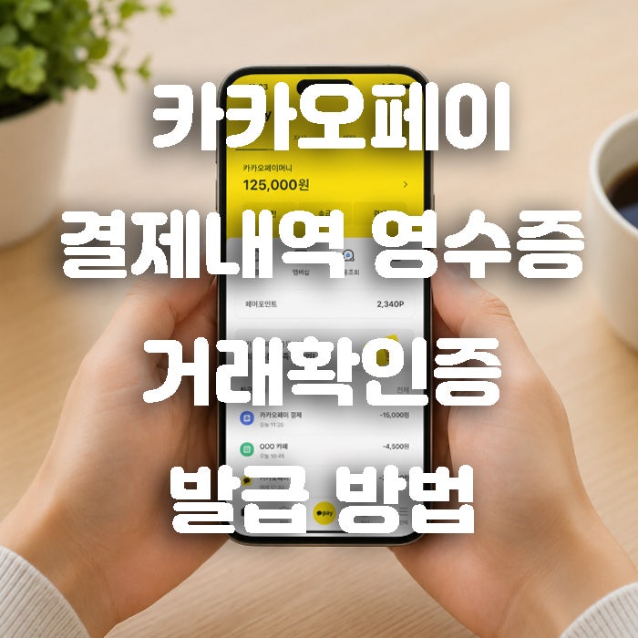카카오페이 영수증 거래확인증 출력 발급 방법