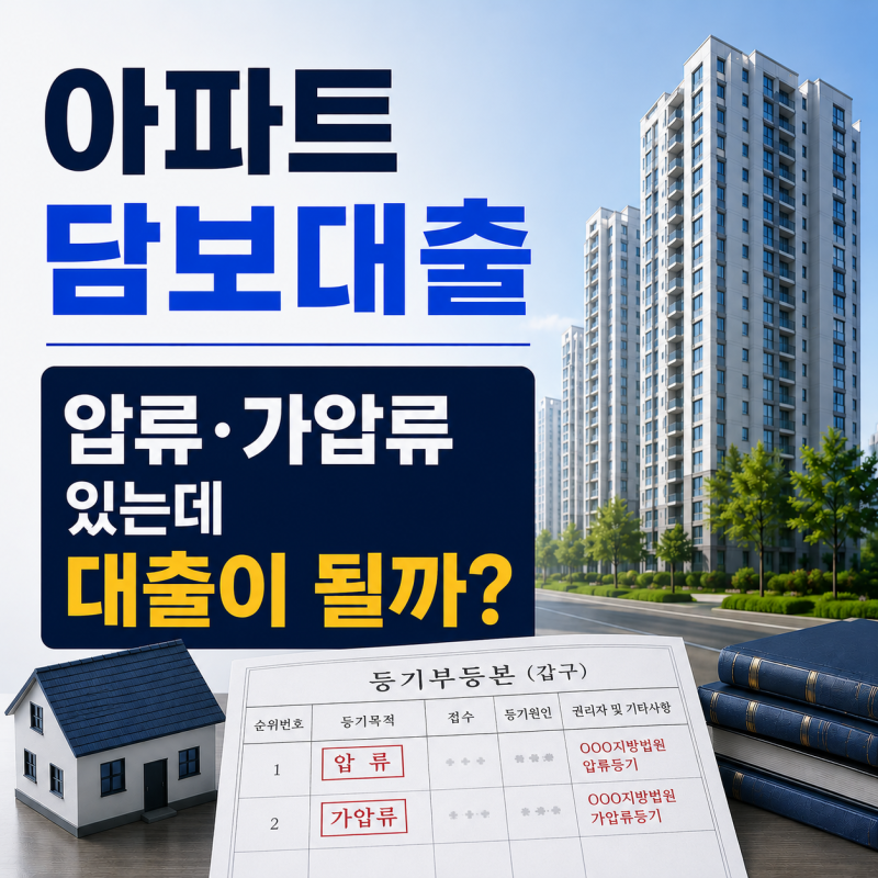 부산 아파트 담보대출 압류·가압류가 있어도 가능한 경우와 해결 순서