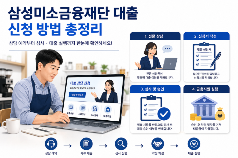 삼성미소금융재단 대출 신청 방법｜상담 예약부터 심사·대출 실행까지