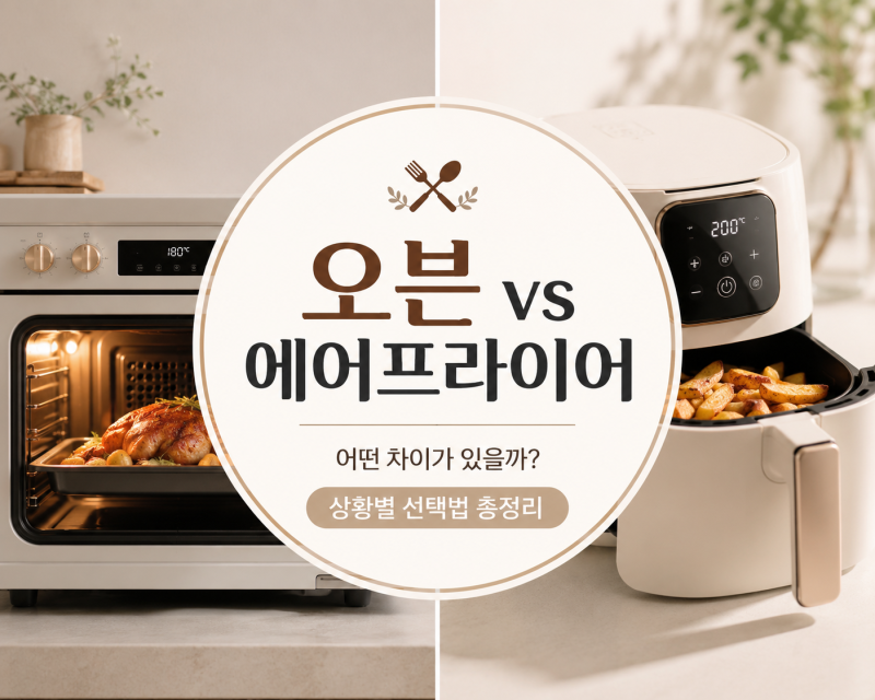 오븐 vs 에어프라이어, 어떤 차이가 있을까? 상황별 선택법 총정리