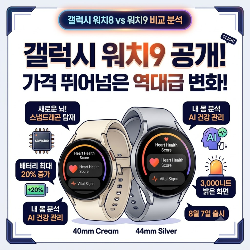 갤럭시 워치9, 가격보다 놀라운 변화