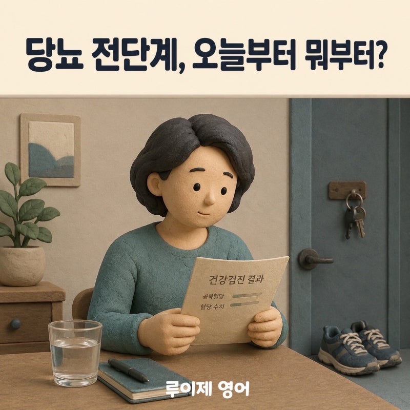“당뇨 전단계” 영어로 - 숫자보다 무서운 건, 그다음 뭘 해야 하는지였어요