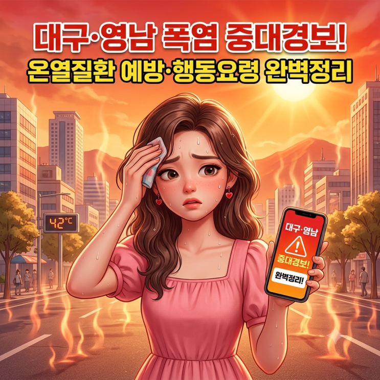 대구·경남 8개 지역 <b>폭염 중대경보</b> 발령! 지금 당장 확인해야... 