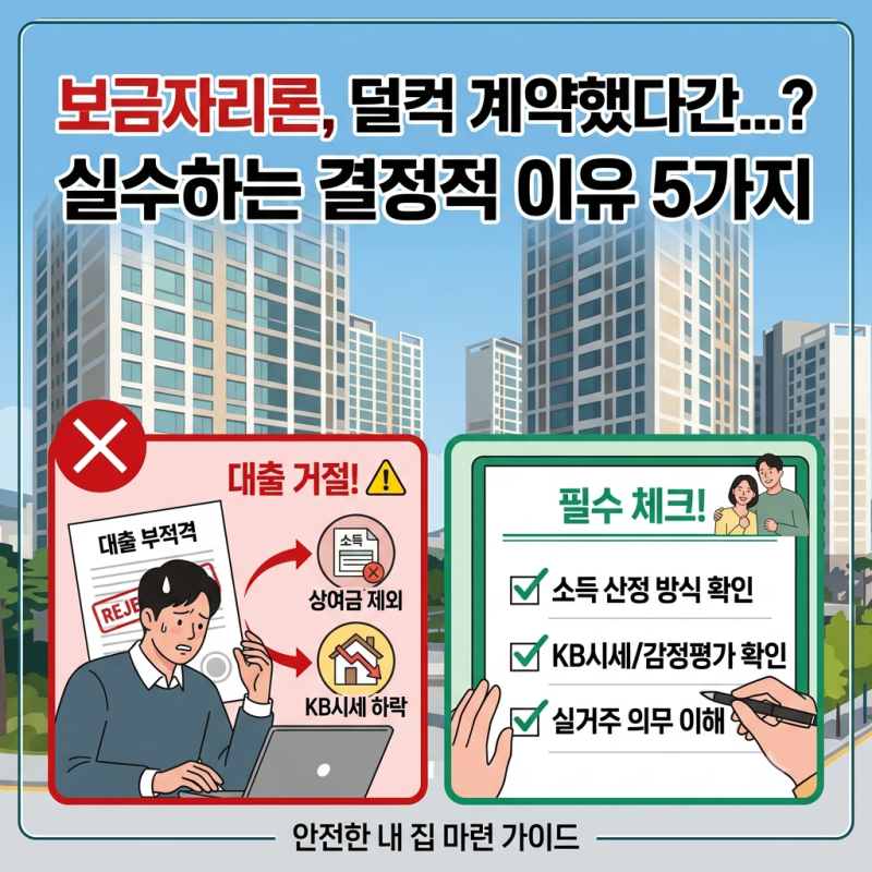 보금자리론 무심코 신청했다가 대출 안 나오는 결정적 이유