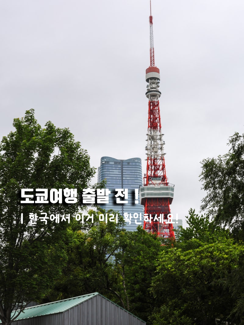 일본 도쿄 여행 준비물 체크리스트 한국에서 미리 준비해야할 6가지 !