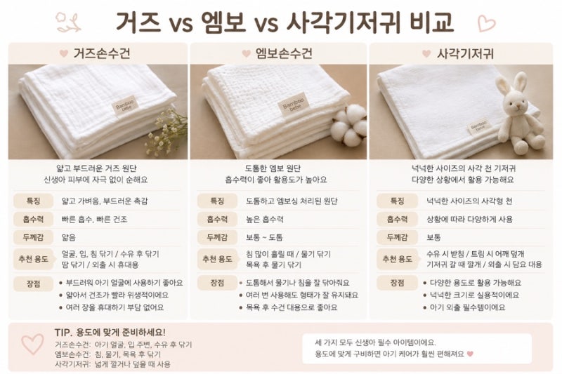 수원 베이비페어에서 밤부베베 손수건 구매 후기(신생아 손수건)