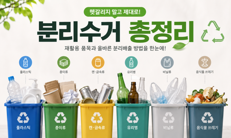 분리수거 총정리｜헷갈리는 재활용 모두 정리