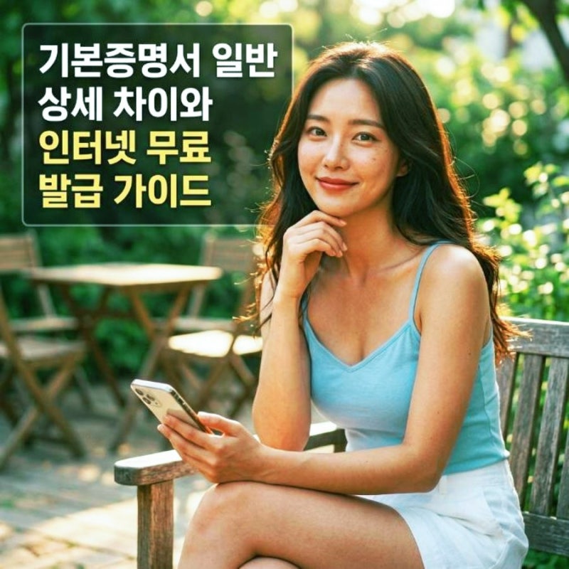 기본증명서 일반 상세 차이와 인터넷 무료 발급 가이드