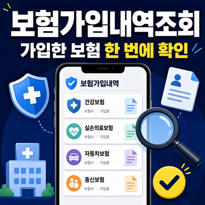 보험가입내역조회 방법, 내보험찾아줌에서 가입한 보험 한 번에 확인하기