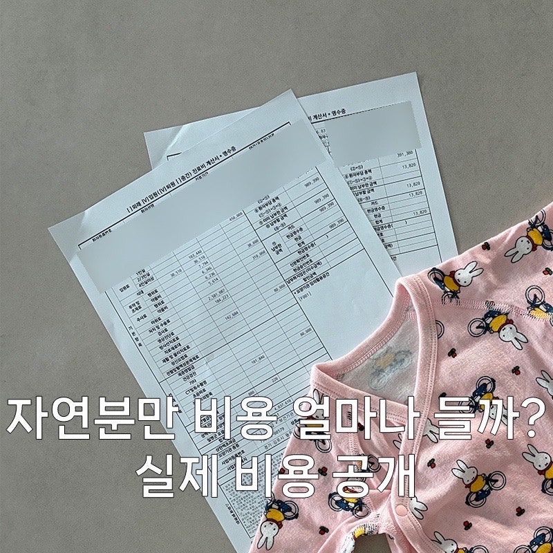 자연분만 비용 총정리, 분만부터 입원까지 얼마나 들었을까? 김포 나리여성병원 출산비용