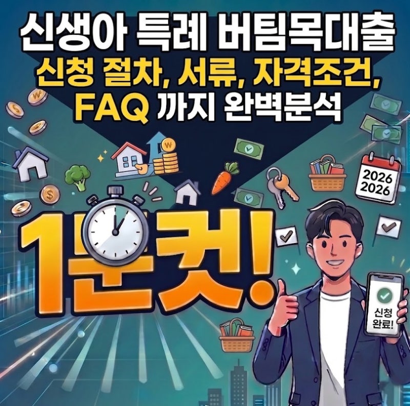 신생아 특례 버팀목대출 총정리｜조건·한도·HUG·HF·대환·연장·이사 한눈에 보기