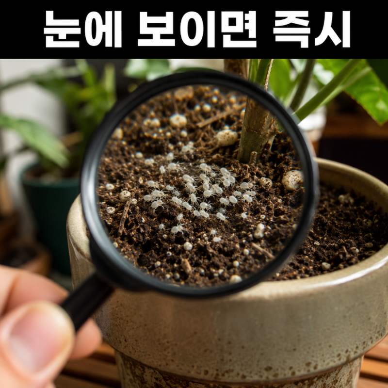식물 가루응애 퇴치제 없이 잡는 방법 여름철 과습 물무름 해결