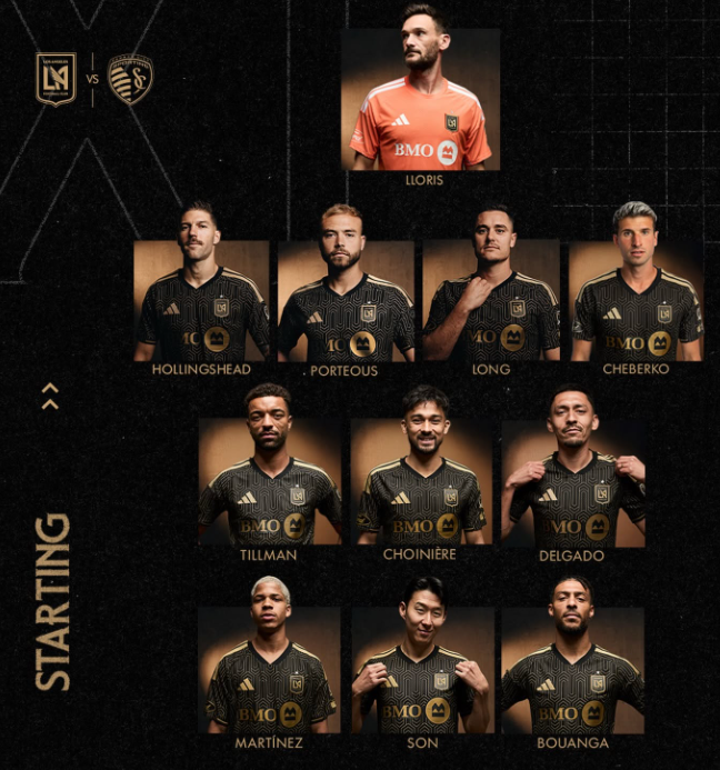 LAFC 스포팅KC 선발 명단! '손흥민 선발'