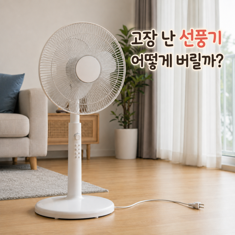 고장 난 선풍기 버리는 법, 소형 폐가전 무료 수거 방법