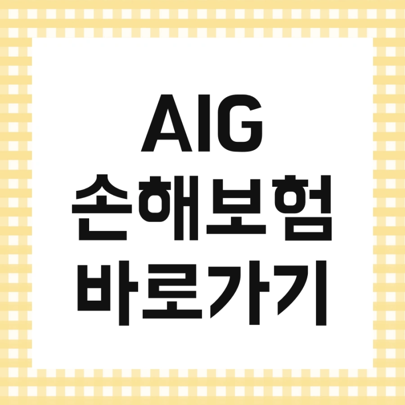 AIG 손해보험 바로가기 및 청구방법 보험상품 안내 보험금 한눈에 보기