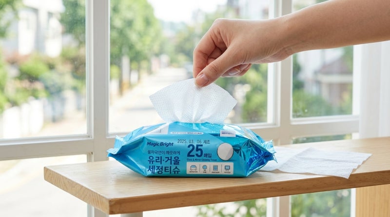 거울 얼룩 은근 신경쓰이는데 '이거'면 끝!다이소추천 천원템 유리 거울 세정 티슈