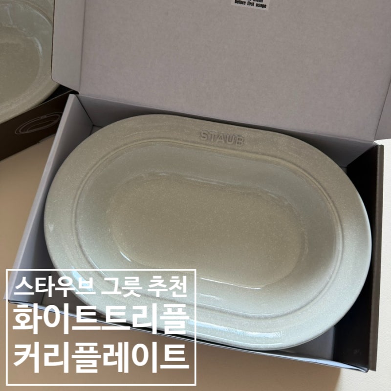 스타우브 그릇 카레접시 추천 화이트트러플 커리플레이트