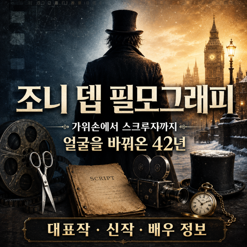 배우 조니 뎁 필모그래피 대표작 신작 정보, 가위손에서 에비니저 스크루지까지 얼굴을 바꿔....