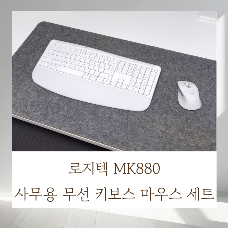 손목이 편안한 사무용 로지텍 MK880 무선 키보드 마우스 세트 후기