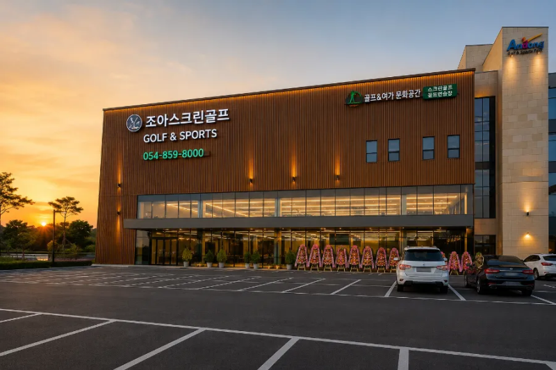 안동 조아스크린골프 전기차충전기 2기 설치완료한전인입까지 E-ROAD 완속충전기 시공