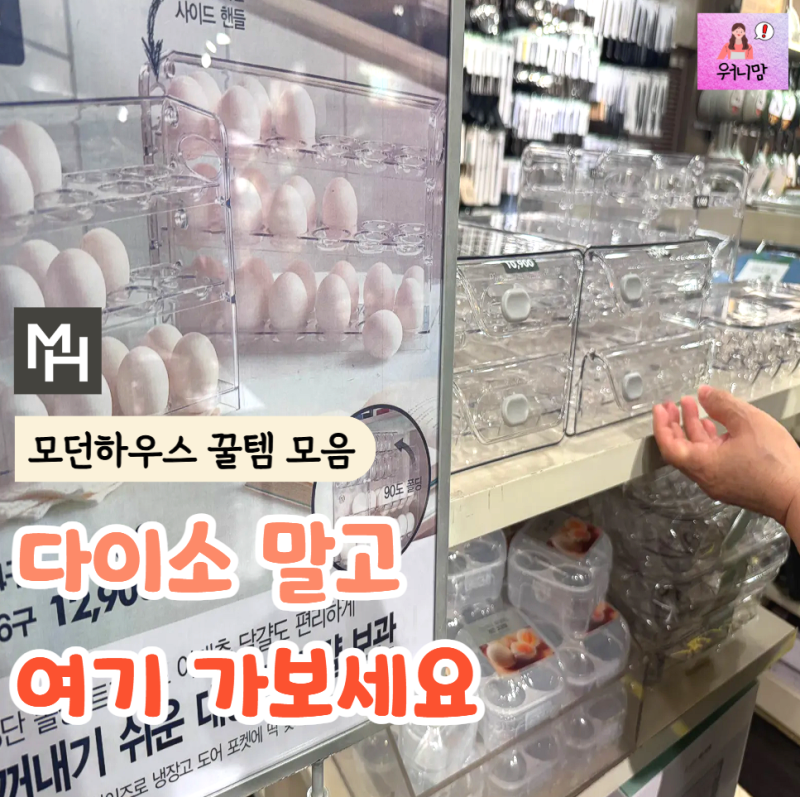 "다이소 말고 여기 가세요" 살림 고수들이 꼭 담는 '모던하우스 추천템' 계란보관함부터 수세....
