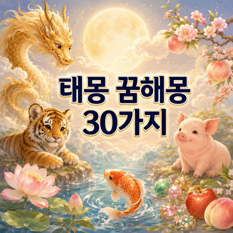 태몽 꿈해몽 30가지｜용·호랑이·뱀·돼지·과일 꿈 의미