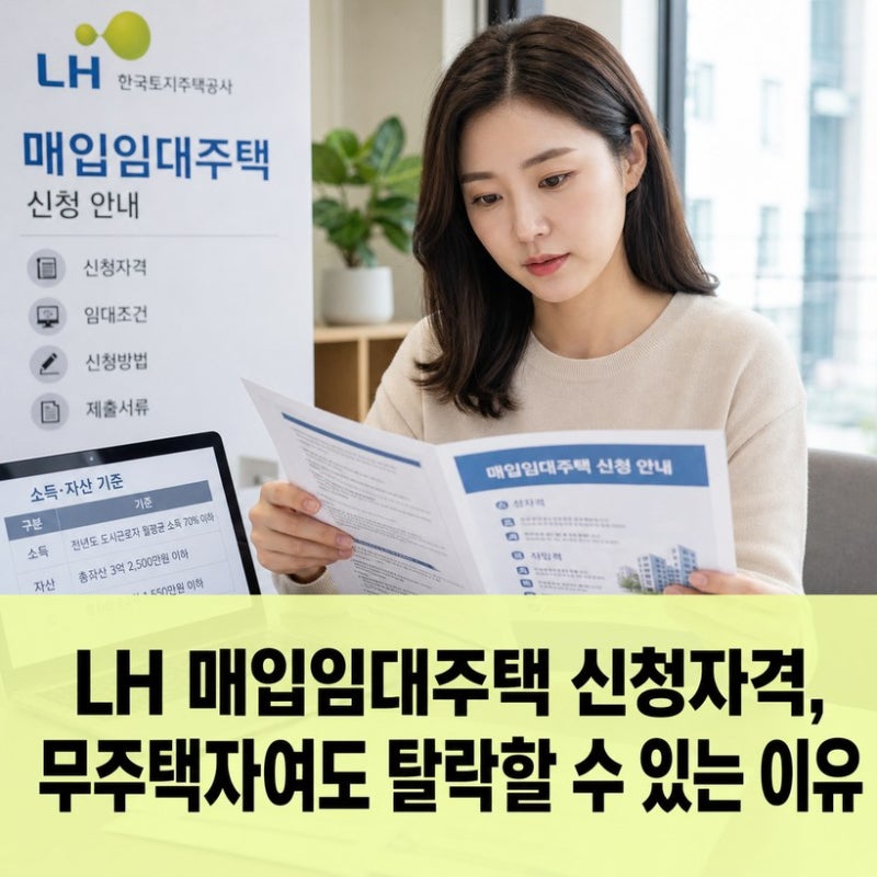 LH 매입임대주택 신청자격, 무주택자여도 탈락할 수 있는 이유 (조건, 순위 핵심정보)