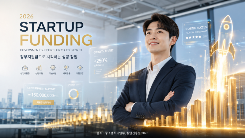 2026년 창업지원금 재창업 청년 예비창업자 지원금1억(최대2억)