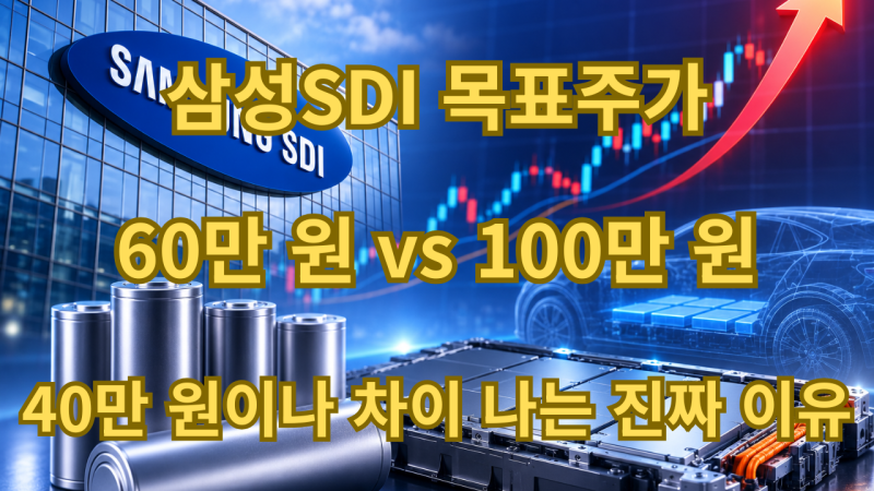 삼성SDI 목표주가 60만원과 100만원, 40만원 차이 나는 이유가 이거였다 ESS수주 흑자전환 전고....