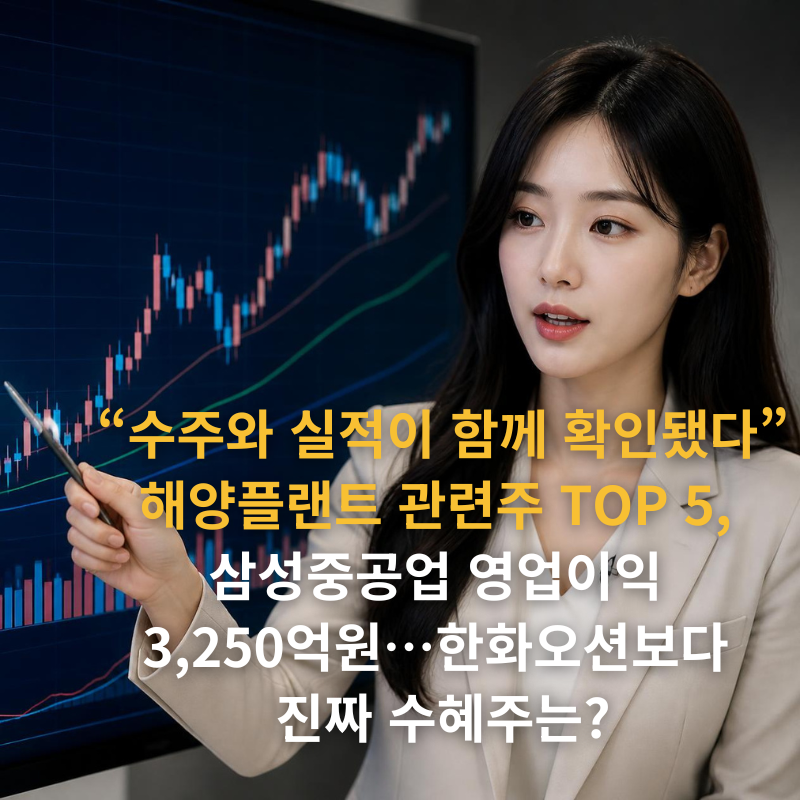 “수주와 실적이 함께 확인됐다” 해양플랜트 관련주 TOP 5, 삼성중공업 영업이익 3,250억원…....