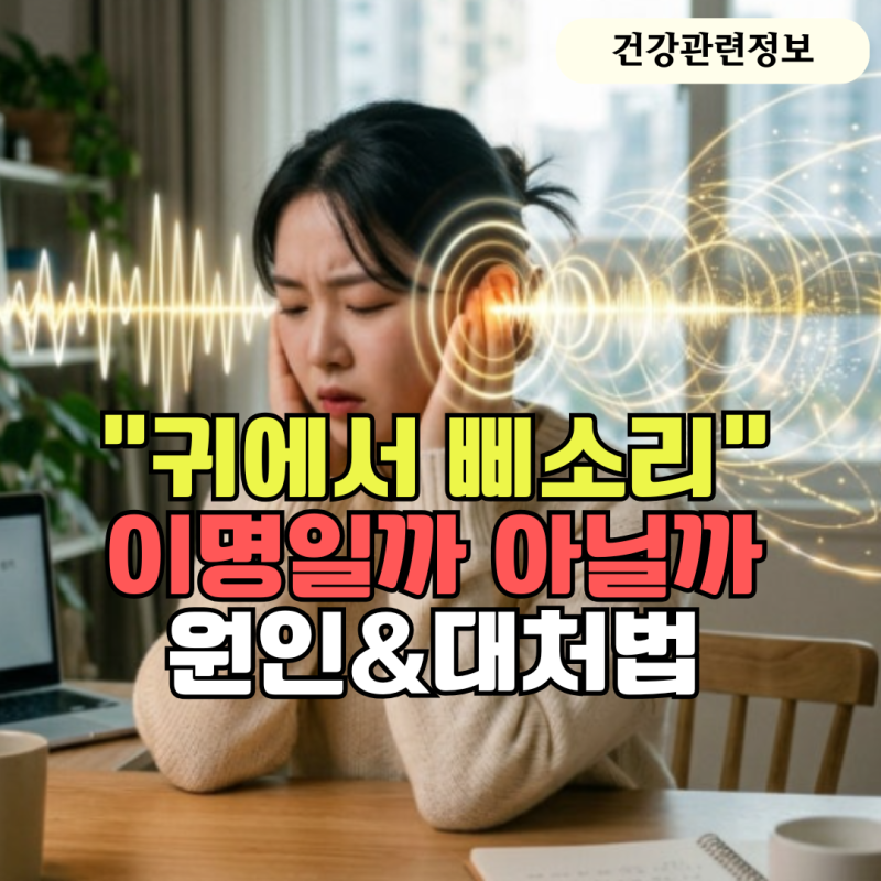귀에서 삐소리 갑자기 들린다면 이명일까? 원인과 대처법