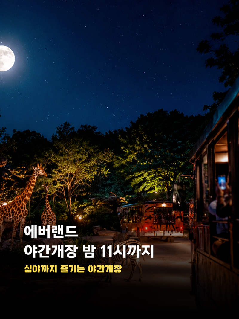 “10년 만의 심야운영” 에버랜드 야간개장 사파리 반딧불이