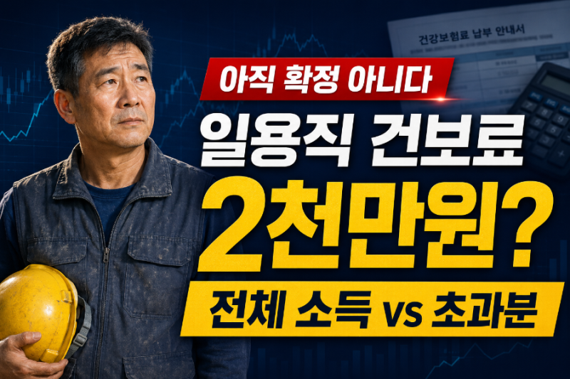 일용근로소득 건강보험료, 연 2천만원 넘으면 정말 부과될까?