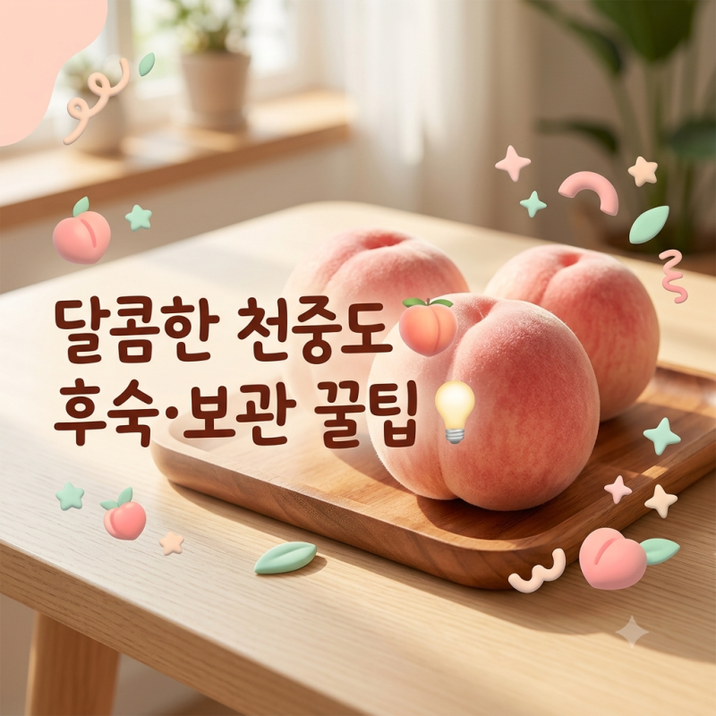 달콤하고 말랑한 천중도 효능과 알맞은 후숙·보관법