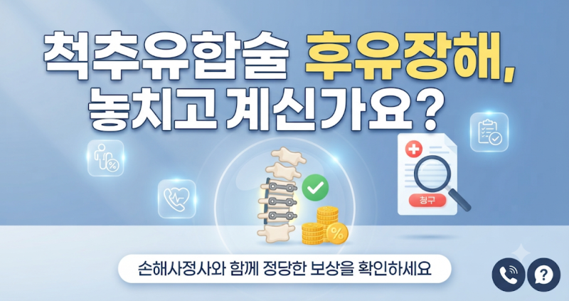척추유합술 후유장해, 놓치고 계신가요?