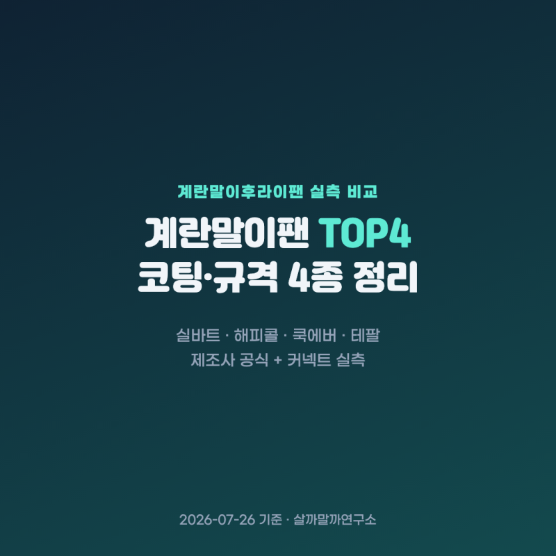 계란말이후라이팬 추천 TOP4 — 코팅·스텐 계란말이팬 사이즈별 정리