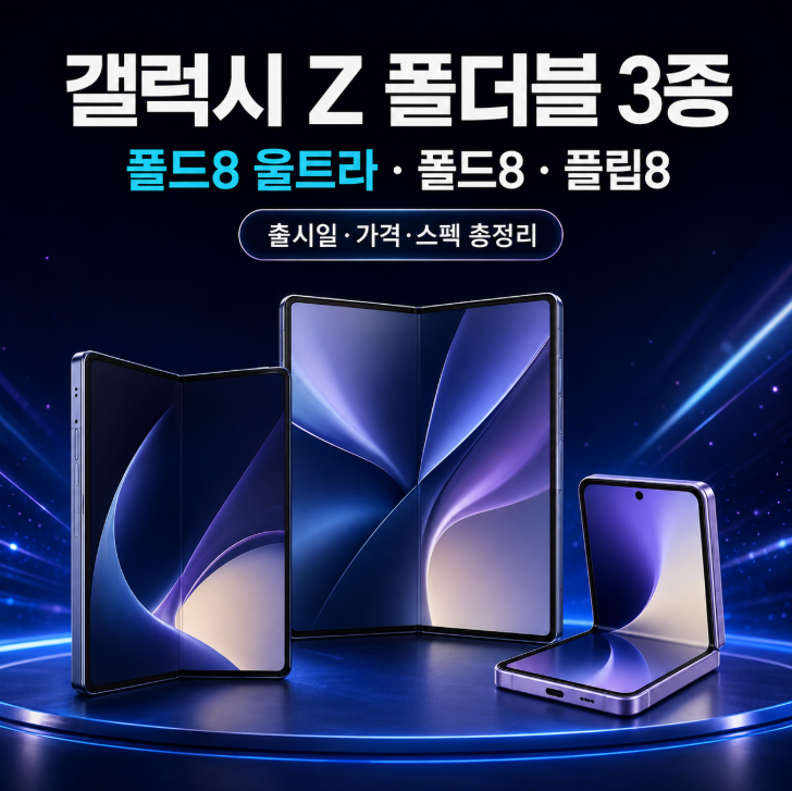 갤럭시 Z 폴드8 울트라·폴드8·플립8 출시일, 가격, 스펙 총정리 (ft. 사전예약과 모델별 차이)