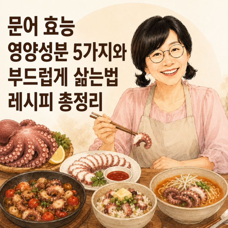문어 효능 영양성분 5가지와 부드럽게 삶는법 레시피 총정리