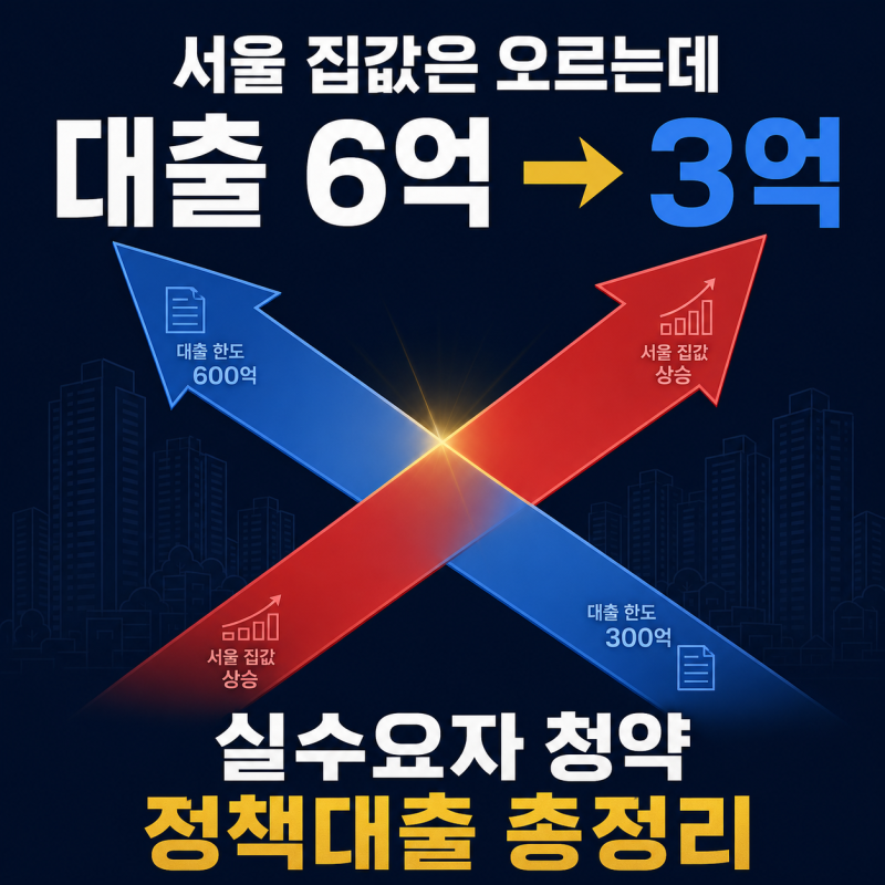 집값은 오르는데 대출은 6억 → 3억, 실수요자 청약·정책대출 총정리