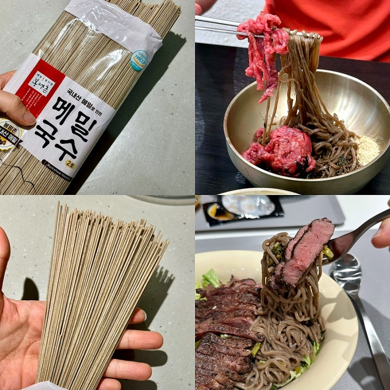 내돈내산 컬리 여름추천템 봉평촌 메밀국수, 소바랑 들기름면 활용법 찐후기